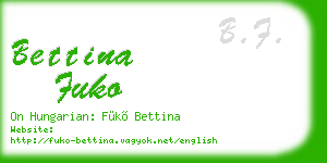 bettina fuko business card